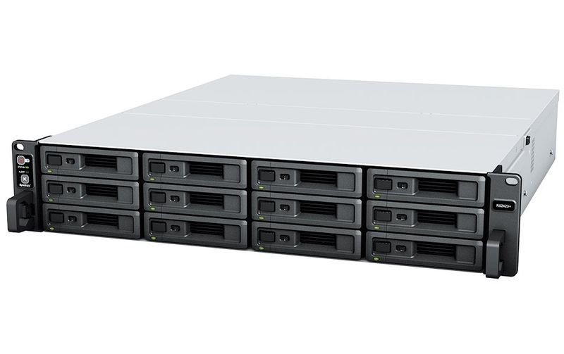 Synology RS2423+ Rack Station Sieťové úložisko NAS, 12× 2,5"/3,5" SATA III, quad-core 3,35GHz, 8GB DDR4, 2× GbE LAN, 1× 10GbE LAN, 2× USB 3.2 Gen1, 1× PCIe, 2U