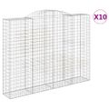 vidaXL Oblúkový gabionový kôš 10ks 300x50x220/240cm pozinkované železo