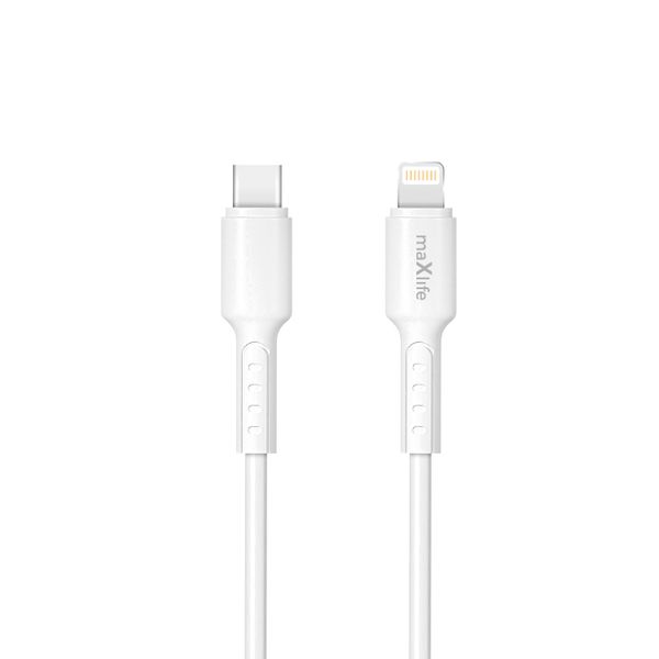 Maxlife MXUC-13 kábel USB-C - Lightning 1,0 m 27W biely