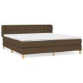 vidaXL Boxspring posteľ s matracom tmavohnedá 180x200 cm látka