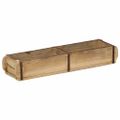 vidaXL Podnos s úložiskom Hnedá 57 x 15 x 9 cm Masívne obnovené drevo