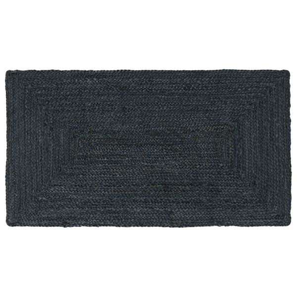 vidaXL Kusové koberce Obdĺžnikový Tmavosivá 60 x 110 cm Juta