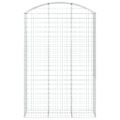 vidaXL Oblúkový gabionový kôš 150x50x220/240 cm pozinkované železo