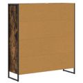 vidaXL Knižnica 99.5 x 30 x 108.5 cm Kompozitné drevo Dymová dub