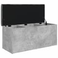 vidaXL Úložná lavička betónová sivá 102x42x45 cm kompozitné drevo
