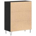 vidaXL Servírovacia skriňa Čierny dub 69,5 x 34 x 90 cm