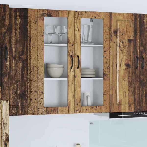 vidaXL Dvierka na umývačku Kalmar Staré drevo 80 x 31 x 100 cm