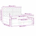 vidaXL Posteľ s pružinovým rámom Modrá 200 x 200 cm látka