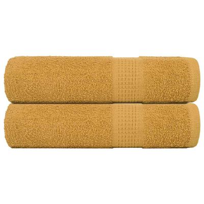 vidaXL Utierky na ruky FROGN 2 ks zlaté 50x100 cm 360 g/m²