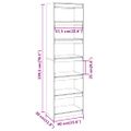 vidaXL Knižnica/deliaca stena biela 60x30x199,5 cm masívna borovica