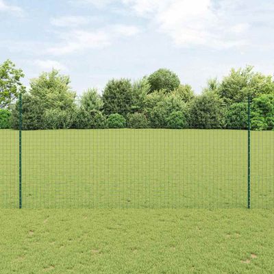 vidaXL Zabudovaný plotový stĺpik 11 ks Zelená 200 cm