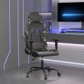 vidaXL Herná stolička čierna a maskáčová umelá koža