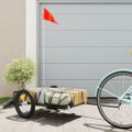 vidaXL Príves na bicykel, čierny 126x63x34 cm, železo