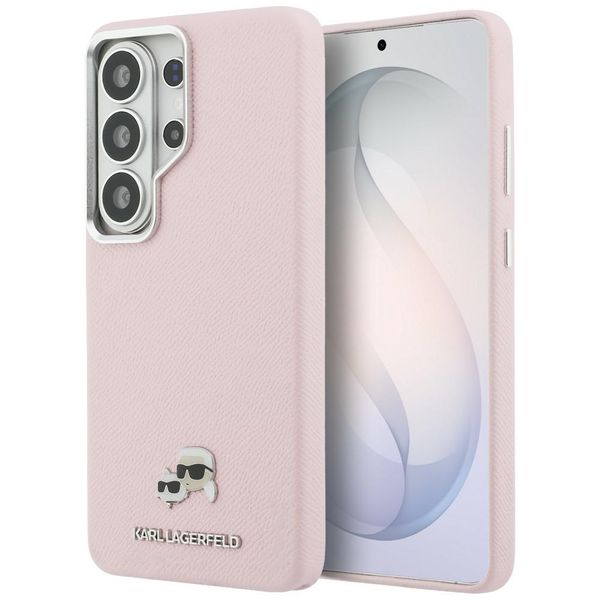 Karl Lagerfeld puzdro Saffiano KC Metal Logo MagSafe pre Samsung Galaxy S26 Ultra ružová