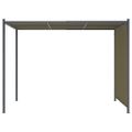 vidaXL Záhradná pergola so zaťahovacou strechou 3x3m sivohnedá 180g/m²