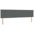 vidaXL Ottoman posteľ s matracom a LED Tmavosivá 200 x 200 cm Látka
