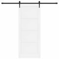 vidaXL Posuvné dvere ORKDAL 83 x 202 cm Borovicový masív Biela