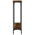vidaXL Konzolový stolík dymový dub 75x22,5x75 cm kompozitné drevo