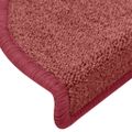 vidaXL Schodové rohože 15 ks 65x24x4 cm bordové, polkruhové, veľké