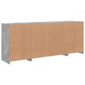 vidaXL Komoda s LED svetlami betónovo sivá 163x37x67 cm