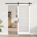 vidaXL Posuvné dvere ORKDAL Biela a čierna 86 x 211 cm