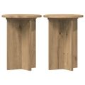 vidaXL Stojan na rastliny 2 ks Dub artisan Ø29,5 x 40 cm