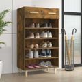 vidaXL Botník dymový dub 60x35x105 cm spracované drevo