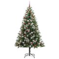 vidaXL Umelý vianočný stromček s umelým snehom 300 LED Teplá biela
