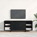 vidaXL TV skrinka 130 x 35 x 50 cm Čierny dub Kompozitné drevo
