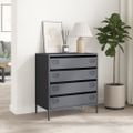 vidaXL Komoda antracitová 68x39x73,5 cm oceľ valcovaná za studena