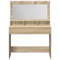 vidaXL Toaletný stolík Sonoma dub 100 x 41 x 135 cm Kompozitné drevo