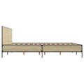 vidaXL Posteľný rám dub sonoma 135x190 cm kompozitné drevo a kov