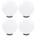 vidaXL LED lampy v tvare gule 4 ks 30 cm PMMA