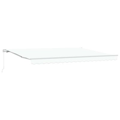 vidaXL Sklopná markíza Biela 450 x 300 x 165 cm Polyester a hliník