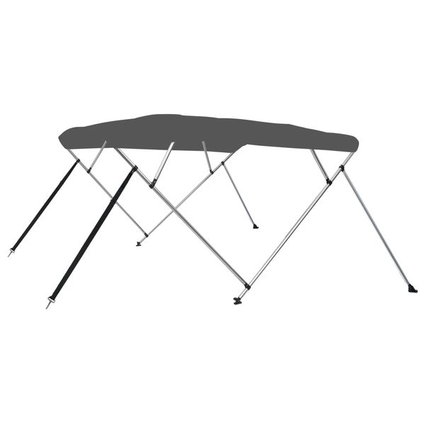 vidaXL Strieška Bimini so 4 oblúkmi, antracitová 243x180x137 cm