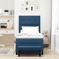 vidaXL Posteľ s pružinovým rámom Modrá 100 x 200 cm látka