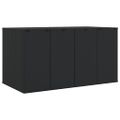 vidaXL Záhradný box na vankúše z polyratanu 194x100x103 cm čierny