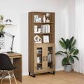 vidaXL Highboard 2 ks Remeselný dub 69,5 x 34 x 180 cm