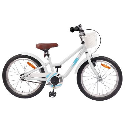 vidaXL Detské Kolo 18 Palcov pre deti od 5 do 7 rokov Biela