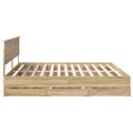 vidaXL Rám postele Sonoma dub 200 x 200 cm Inžinierske drevo