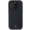 Puzdro Mercedes pre iPhone 16 Pro Max 6,9" MEHMP16X23RBARV Hardcase Textúrovaná a hladká koža MagSafe tmavomodrá