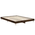 vidaXL Posteľný rám dymový dub 135x190 cm kompozitné drevo