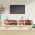 vidaXL Nástenné skrinky 2 ks biele 80x30x30 cm masívna borovica
