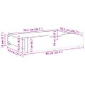 vidaXL Zásuvky pod posteľ 2 ks biele 85x55x17 cm masívna borovica