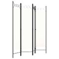 vidaXL Paraván so 4 panelmi, biely 160x180 cm