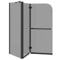 vidaXL Bi-fold sprchový uzáver Tmavá priehľadná 120 x 67 x 129 cm