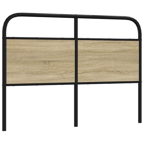 vidaXL Náhradné čelo postele, dub sonoma 120 cm, oceľ a kompozitné drevo