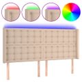VidaXL Čelo postele kapučínové 163x16x118/128 cm umelá koža