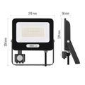 LED reflektor GLARO EMOS ZS2344B s pohybovým senzorom, 50 W, čierny, IP54, 5000 lm, neutrálna biela