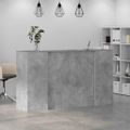 vidaXL Recepčný stôl betónovo sivý 180x50x103,5 cm kompozitné drevo